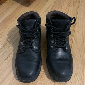 Timberland Black Leather Boots, Size 7